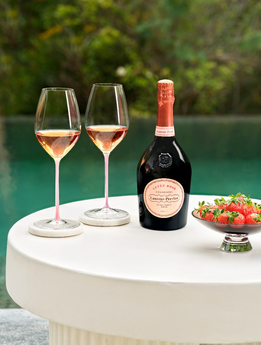 Laurent-Perrier Cuvée Rosé-Estuche de 1 botella 75cl + 2 copas